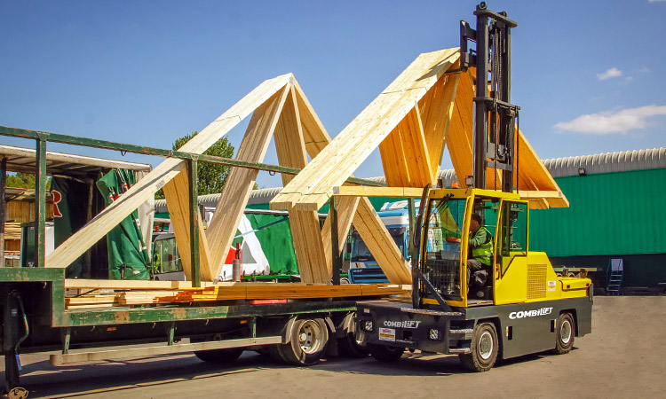 Combilift equipment moving materials