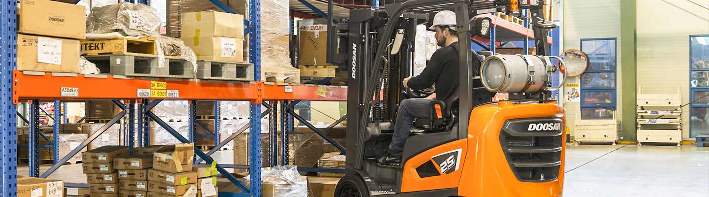 Doosan forklift in action
