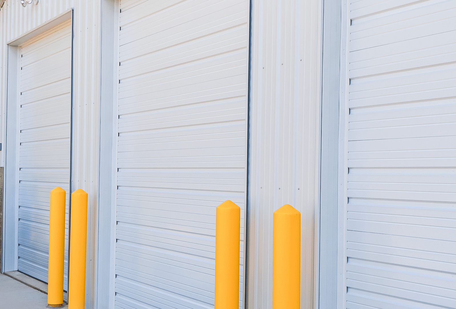 Overhead ribbed steel door