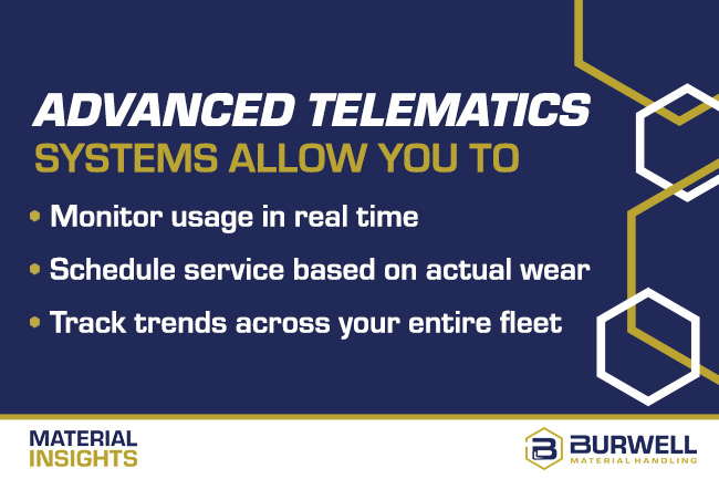 Advanced telematics advantages for forklift fleet maintenance plan
