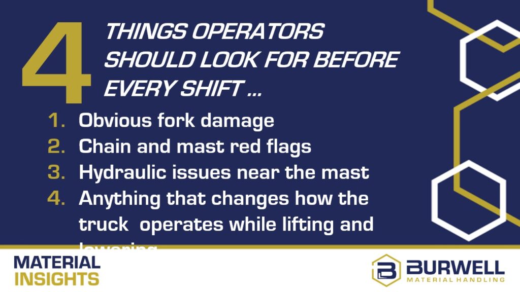 forklift fork and chain inspections for operators