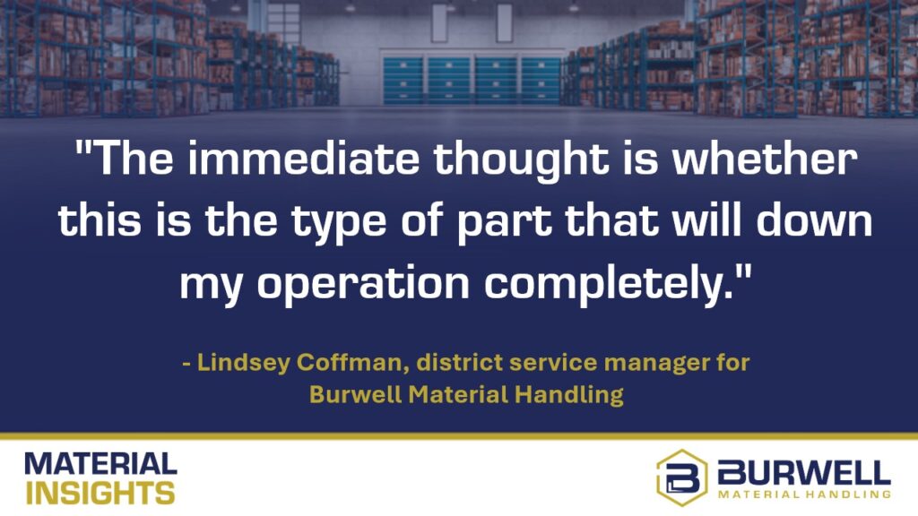 Critical spares framework for forklift fleets