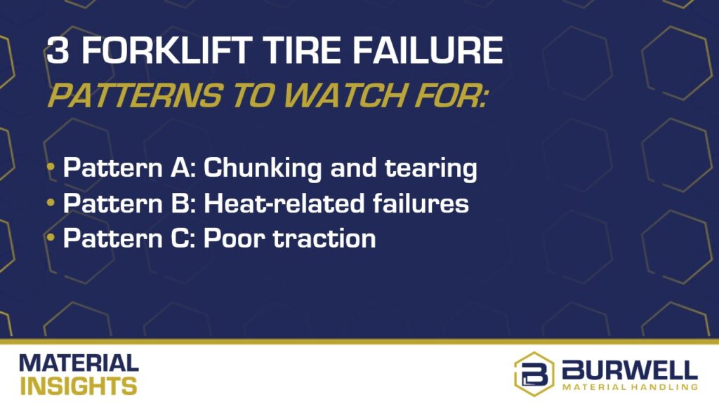  3 Forklift Tire Failure Patterns to Watch For