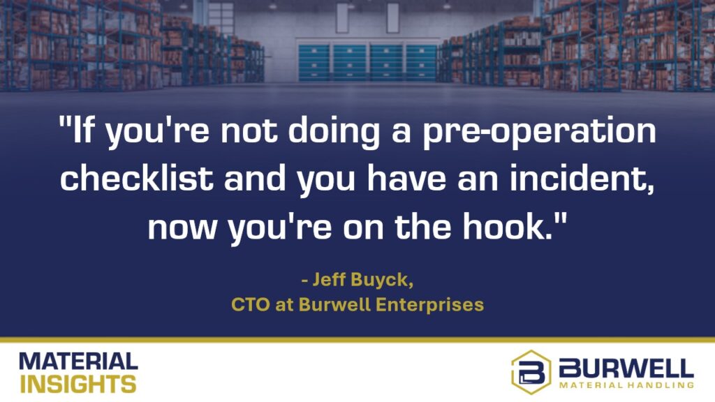 pre-op checklist tracking to reduce forklift fleet risk
