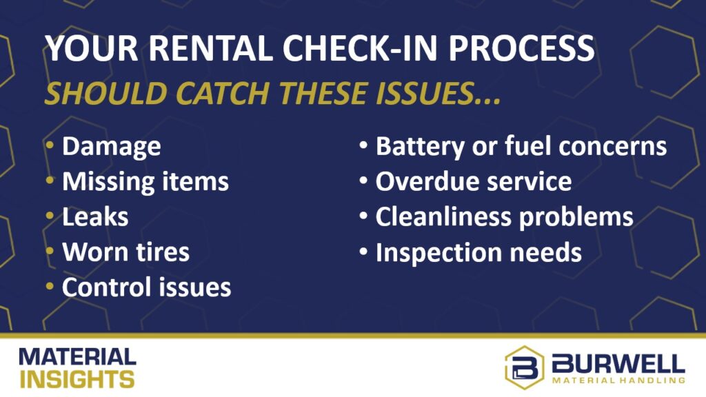 rental check-in issues to catch