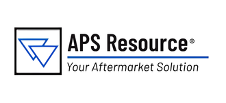 APS Resource logo with two overlapping blue triangles in a square, next to the text APS Resource® and the tagline Your Aftermarket Solution under a blue line.