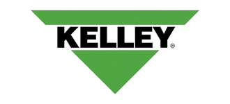 The image shows a green downward-pointing triangle with the word KELLEY in bold black letters across the top of the triangle.