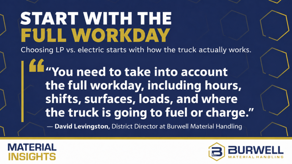 choosing LP vs. electric trucks