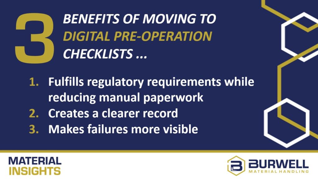 3 benefits of digital pre-operation checklists with forklift telematics