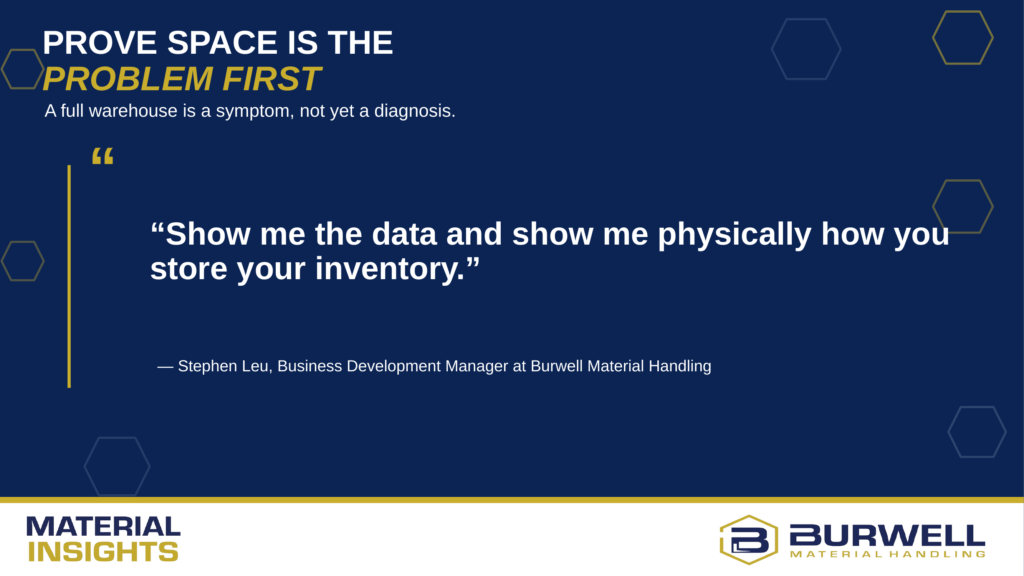 Prove warehouse space is the problem first